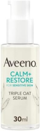 Aveeno Face CALM+RESTORE Triple Oat Serum, 24-Hour Moisturisation, For Sensitive Skin
