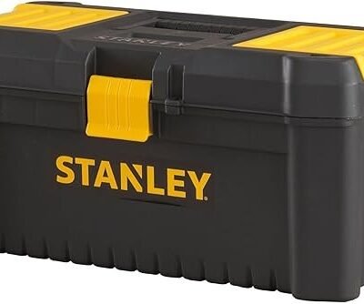 Stanley STST1-75517 Essential 16" Toolbox with Plastic Latches, Black/Yellow
