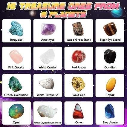 iKidiki Crystals and Gemstones - 16 Gems, 4 5 6 7 8 9 10 Year Old Boy Girl - Image 5