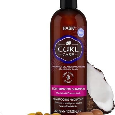 HASK Curl Care Shampoo for all curl patterns, colour safe, and cruelty-free - 1 355mL Bottle