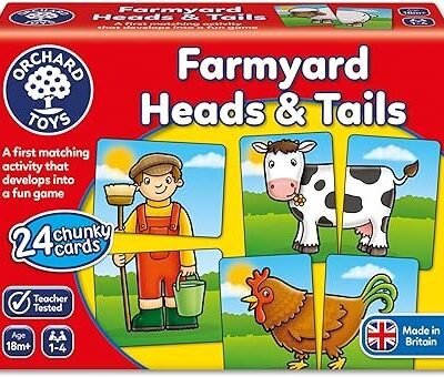 Orchard Toys Farmyard Heads & Tails Game - Matching & Pairing Memory Game