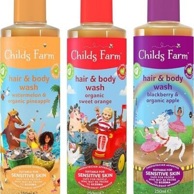 Childs Farm, Kids Hair and Body Wash Multipack Bundle, 3 x 250ml,