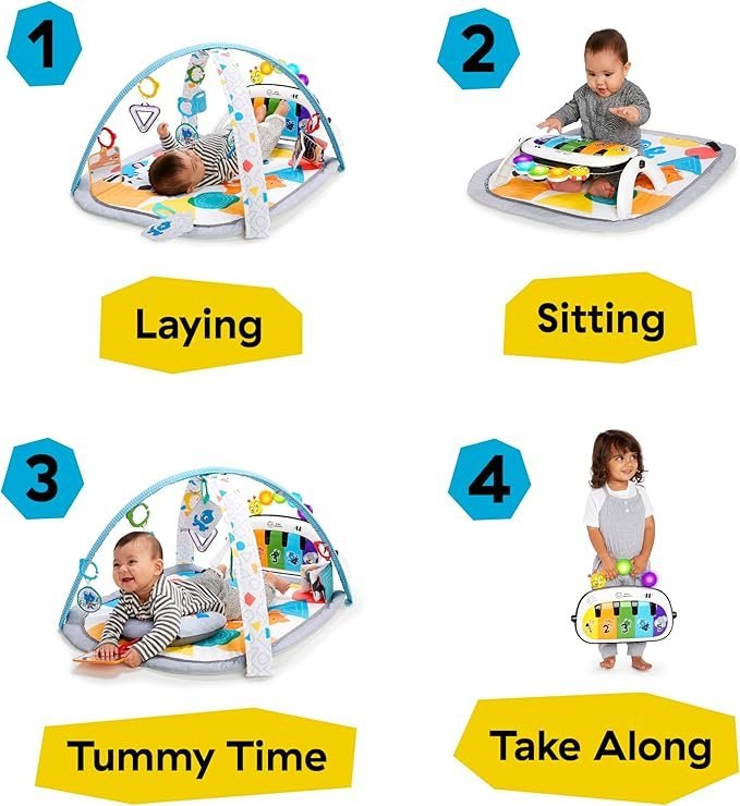 Baby Einstein, 4-in-1 Kickin' Tunes and Language Discovery Play Gym with Piano - Image 3