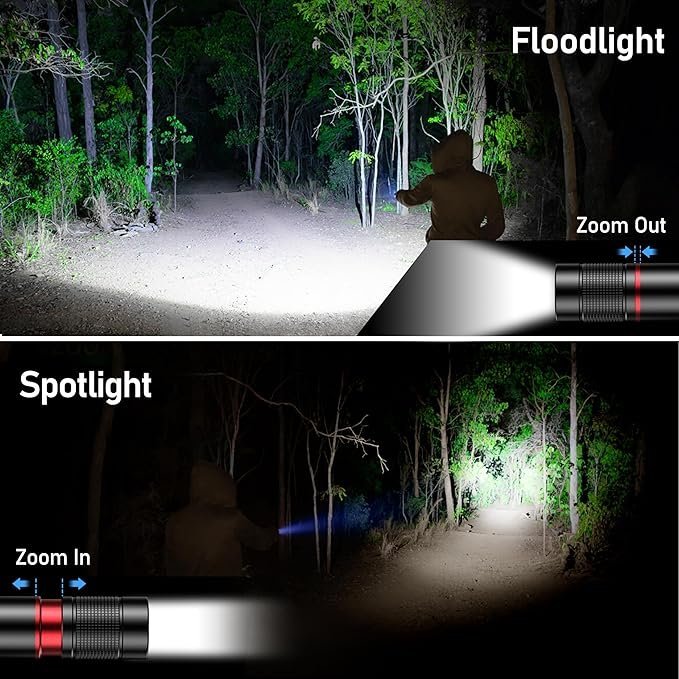 Blukar LED Torch Rechargeable, 2000L Super Bright Adjustable Focus Flashlight, 4 Lighting Modes - Image 3