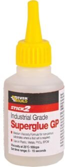 Everbuild Stick2 General Purpose Superglue – Industrial Grade – High Strength – Rapid Setting – Clear – 50g