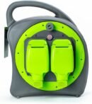 STATUS 2 Socket Cable Reel | 20m Green Waterproof Extension Lead