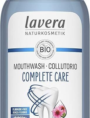 lavera Complete Care Mouthwash - with organic Mint & organic Echinacea flouride- & alcohol-free - vegan - organic (1 x 400 ml)