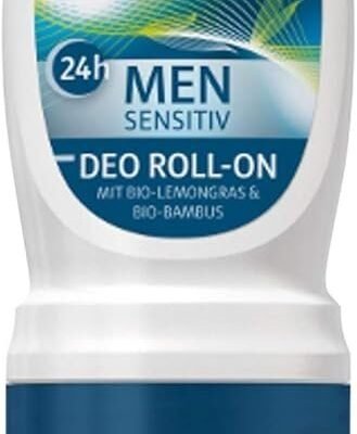 lavera Deo Roll-On Men Sensitive - with organic lemongrass & organic bamboo - without aluminium salts - vegan - organic (1 x 50ml)