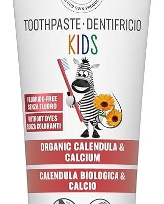 lavera Toothpaste Kids Fluoride-Free - Without colourants - Protects Milk TeethOrganic Calendula & Calcium - Vegan - 75 ml