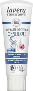 lavera Toothpaste Complete Care Fluoride-Free - 5 in 1 Protection - Active Plant Ingredients - Organic echinacea & Calcium - Vegan - Natural Cosmetics - 75 ml