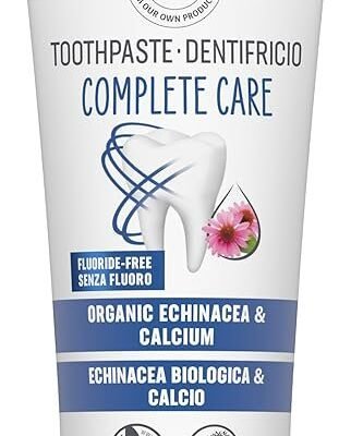 lavera Toothpaste Complete Care Fluoride-Free - 5 in 1 Protection - Active Plant Ingredients - Organic echinacea & Calcium - Vegan - Natural Cosmetics - 75 ml
