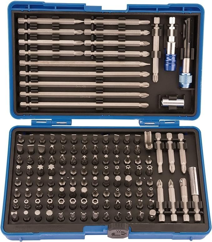 Draper 82398 Magnetic Bit Holder Set (127 Piece), Silver