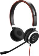 Jabra Evolve 40 UC Stereo Headset – Unified Communications Headphones for VoIP Softphone with Passive Noise Cancellation – USB-Cable with Controller – Black