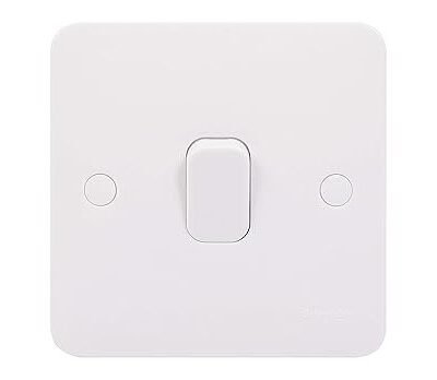 Schneider Electric Lisse White Moulded - Single Intermediate 2 Way Light Switch, 10AX, GGBL1014S, White