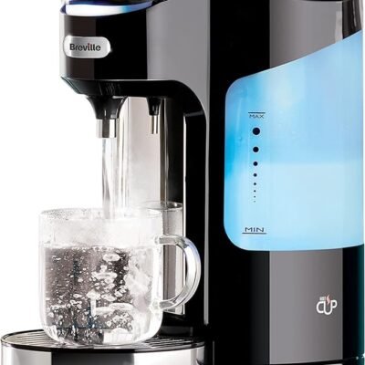 Breville HotCup Hot Water Dispenser | 2.0L with 3kW Fast Boil & Variable Dispense | Energy-efficient use | Gloss Black [VKJ318]