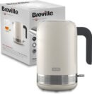 Breville High Gloss Electric Kettle | 1.7L | 3kW Fast Boil | Cream & Stainless Steel [VKT153]