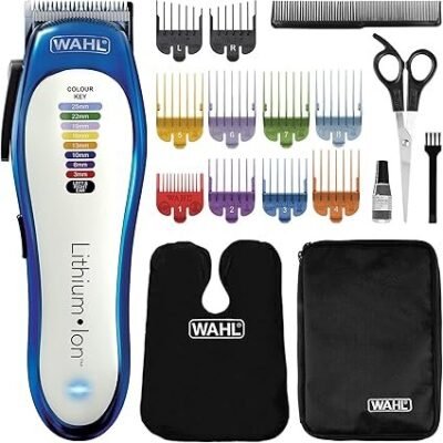 Wahl Colour Pro Cordless Clipper, Lithium Head Shaver, Cordless Hair Clipper, Men's Hair Clippers With Colour Coded Length Guides,