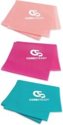 Coresteady Resistance Band For Men & Women - Exercise Band to Build Strength, Flexibility, Muscle & Tone - For Fitness, Stretching, Pilates, Physio & Yoga - With Exercise Guide