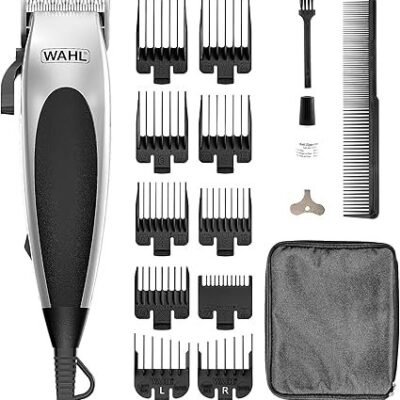WAHL Vogue Corded Hair Clipper for Men, Home Hair Cutting, Male Grooming Kit, Mains Powered Clipping, Precision Cutting Blades, Black