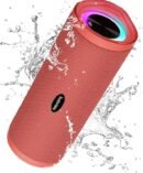 HEYSONG Portable Bluetooth Speaker, Waterproof Wireless Outdoor Speakers Gifts for Men - Red