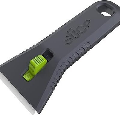 Slice 10593 Utility Scraper, Self-Retracting Ceramic Blade, Rust Free, Finger Friendly, Soft-Touch Comfort Grips