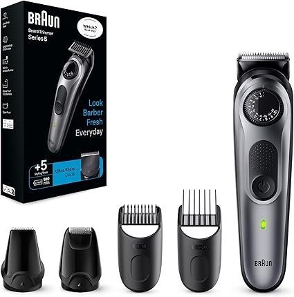 Braun Beard Trimmer Series 5 & Hair Clippers, 40 Length Settings, Rechargeable