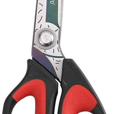 LIVINGO 10" Multipurpose Heavy Duty Scissors, Titanium Coating Ultra Sharp Forged Stainless Steel Tool Industrial Cutting Shears