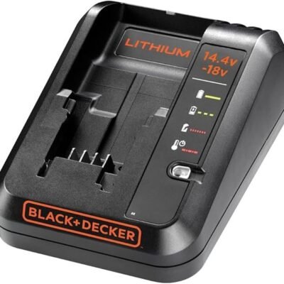 BLACK+DECKER 14.4-18V Cordless Fast Charger for Power Tools with 2 Years Guarantee, 1 Ah Lithium-Ion, BDC1A-GB