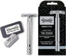 WILKINSON SWORD - Double Edge For Men | Premium Stainless Steel Safety Razor | Razor Handle + 5 Blade Refills
