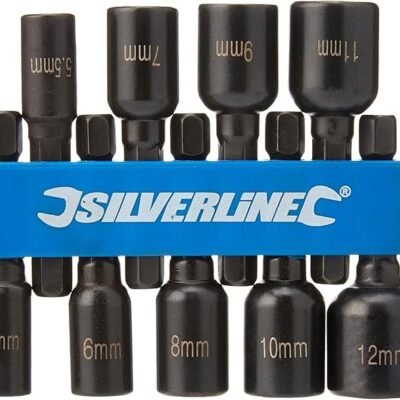 Silverline 855189 Magnetic Nut Driver Set 9pce 5 – 12 mm , Black