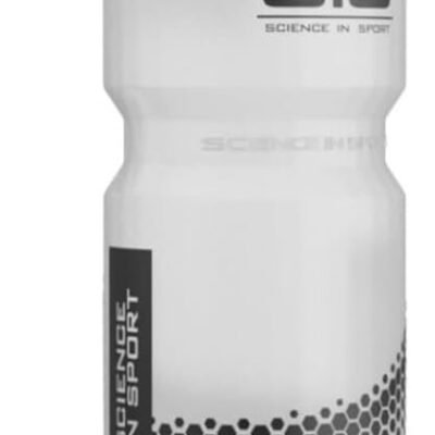Science In Sport SIS Clear Sports Water Bottle, Plastic Water Bottle, Black Logo, Transparent Colour, 800 ml