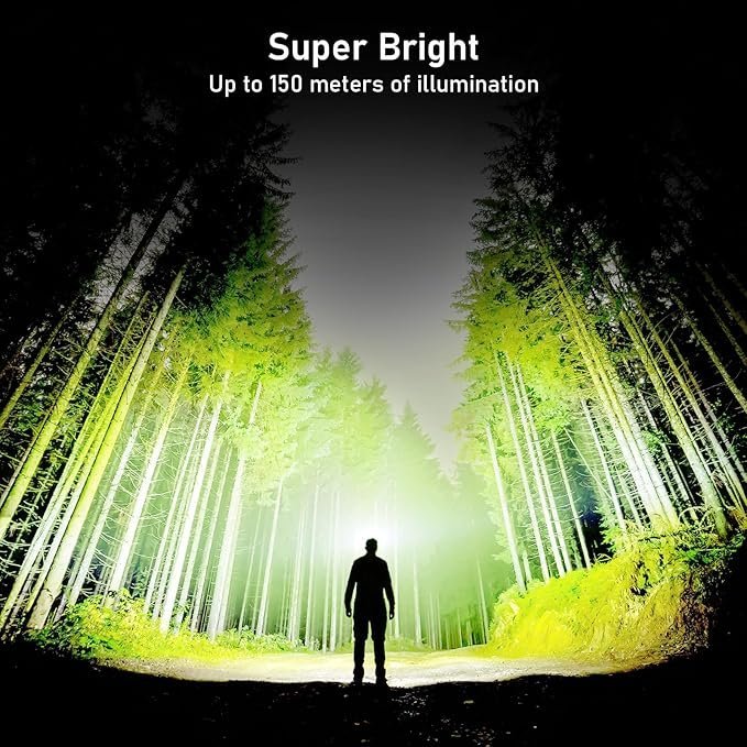 Blukar Head Torch Rechargeable, 2000L Super Bright LED Headlamp Headlight with Sensor Control & 7 Light Modes - Image 2