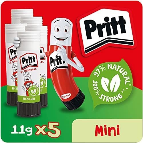 Pritt Glue Stick, Safe & Child-Friendly Craft Glue for Arts & Crafts Activities, Strong-Hold adhesive for School & Office Supplies, 5x11g Pritt Stick - Image 6