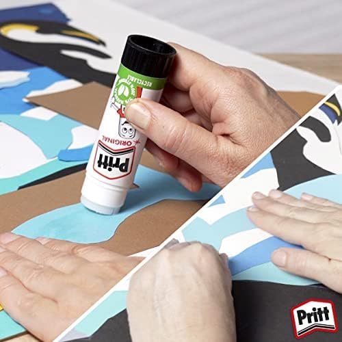 Pritt Glue Stick, Safe & Child-Friendly Craft Glue for Arts & Crafts Activities, Strong-Hold adhesive for School & Office Supplies, 5x11g Pritt Stick - Image 4