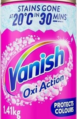 Vanish Gold Oxi Action Laundry Booster & Stain Remover Powder for Colours 1.41 Kg, Back to School, Removes School Stains in Just 30 Minutes, Keeps Colours Bright, Safe on School Uniforms