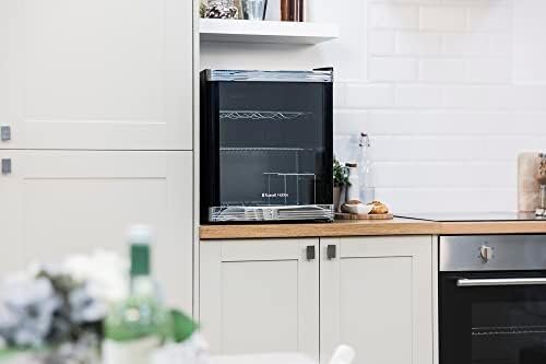 Russell Hobbs Mini Fridge 12 Bottle/46L Freestanding Black Table Top Mini Beer & Wine Fridge, LED Light with Glass Door RHGWC1B - Image 2