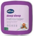 Silentnight Deep Sleep Single Mattress Topper - Best Thick Soft Comfy Toppers For Bed Caravan Campervan Sofa Beds - Machine Washable Hypoallergenic Bed Topper, White