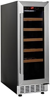 Cookology CWC300SS Freestanding Undercounter Fridge Cabinet 30cm Wine Cooler, 20 Bottle, 60 Litre Capacity, with Digital Temperature Control and Reversible Door - in Stainless Steel - Image 4