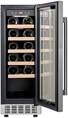 Cookology CWC300SS Freestanding Undercounter Fridge Cabinet 30cm Wine Cooler, 20 Bottle, 60 Litre Capacity, with Digital Temperature Control and Reversible Door - in Stainless Steel - Image 2