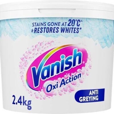Vanish Gold Oxi Action Stain Remover & Whitening Booster Powder For Whites 2.4 Kg, Back to School, Removes School Stains Even at 20°C, Restores Whiteness of Greyed Fabrics, Safe on School Uniforms