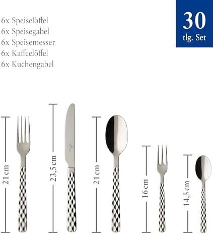 Villeroy & Boch Boston Cutlery for up to 6 Persons, 30-Pieces, Stainless Steel - Image 3