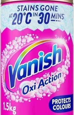 Vanish Gold Oxi Action Laundry Booster & Stain Remover Powder for Colours 1.5 Kg, Back to School, Removes School Stains in Just 30 Minutes, Keeps Colours Bright, Safe on School Uniforms