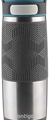 Contigo Transit Autoseal Travel Mug, Stainless Steel Thermal Mug, Vacuum Flask, Leakproof Tumbler, Coffee Mug with BPA Free Easy-Clean Lid, Biscay Bay, 460 ml