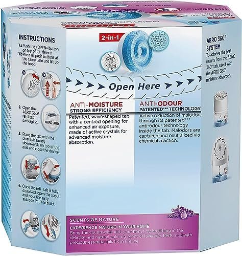 UniBond AERO 360° Moisture Absorber Lavender Garden Refill Tab, aromatherapy, ultra-absorbent and odour-neutralising, for AERO 360° Dehumidifier, Condensation Absorbers, Twin Pack (2 x 450g) - Image 6