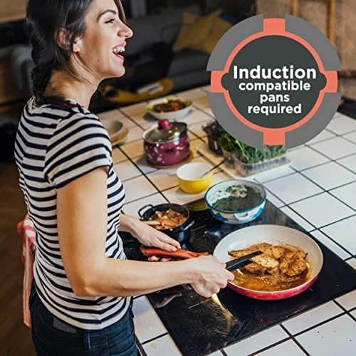 Cookology CIH602 60cm Induction Hob 4 Zone Cooktop, Ceramic Glass, Touch Control, 9 Heat Settings, Child Lock and Auto Switch Off - In Black - Image 5