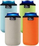WK IEASON 16oz Can Sleeves Insulators Neoprene Standard Can Covers Coolers Holder Non-Slip Neoprene Can Coolie (16OZ，Green/Orange/Grey/Light Blue)