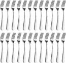 BEWOS Silver Forks 24 Pieces, Stainless Steel Forks Set, 8 Inches (20.3 Cm) Silver Fork Set, Table Forks, Cutlery Forks, Mirror Polished, Dishwasher Safe, Suitable for Household, Restaurant, Canteen