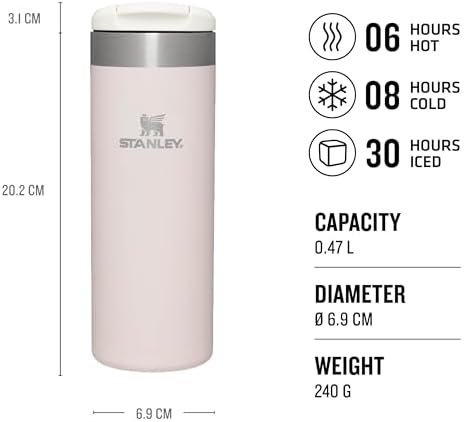 Stanley Aerolight Transit Travel Mug - Keeps 6 Hours Hot - 8 Hours Cold - Dishwasher Safe - Leakproof - Car Cup Holder Compatible - Thermos Coffee Mug - Image 6