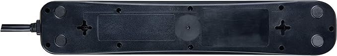 Masterplug Four Socket Switched Inline Power Surge Protected Extension Lead with Two USB Charging Ports, 2 Metres, Gloss Black - Image 3