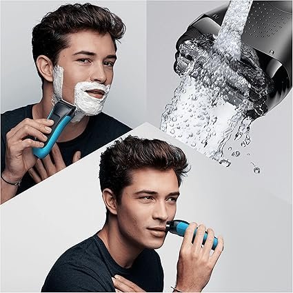 Braun Series 3 ProSkin 3045s Electric Shaver, Black/Blue - Image 3